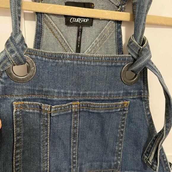 Urban Outfitter Courtshop Denim Tied Overall Dress size small - Picture 4 of 4